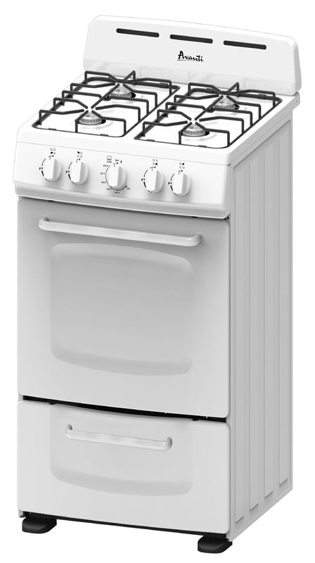 Avanti GRO20P0W 20 Freistehender Gasherd