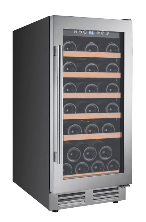 Avanti WCF281E3SS Weinkühler der Designer-Serie für 28 Flaschen mit nahtloser Tür