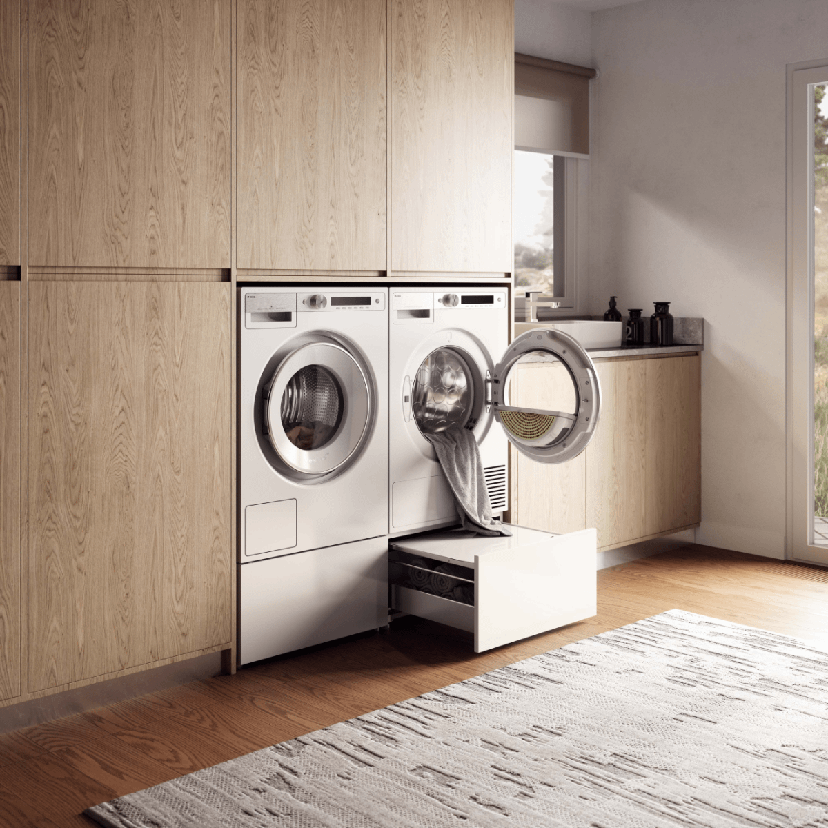 Asko HPS5323W Ausziehbare Schublade Für Wäsche