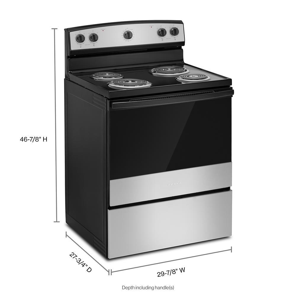 Amana ACR4203MNS Amana® 30-Zoll-Elektroherd mit leicht zu reinigender Glastür