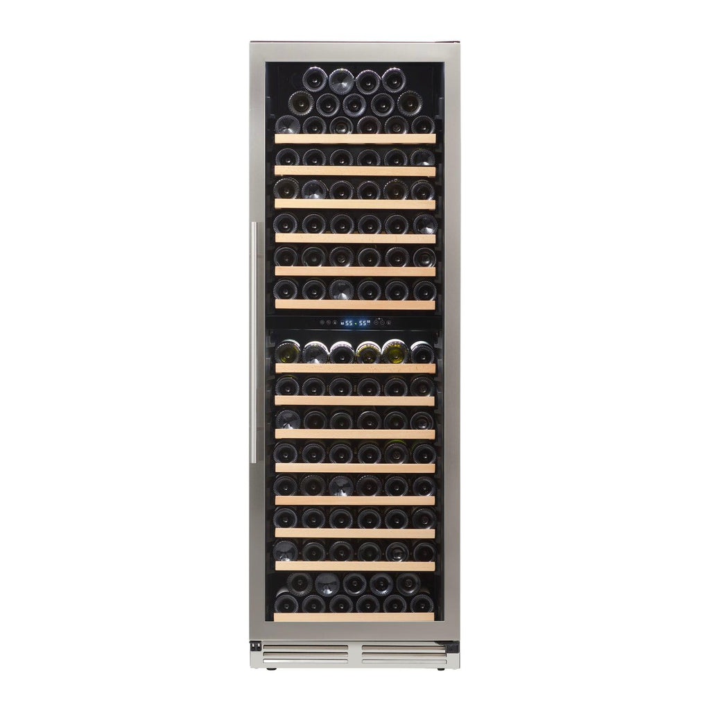 Avanti WCD165DZ3S Avanti 163 Flaschen Designer Series Dual-Zone Weinkühler - Edelstahl / 163 Flaschen