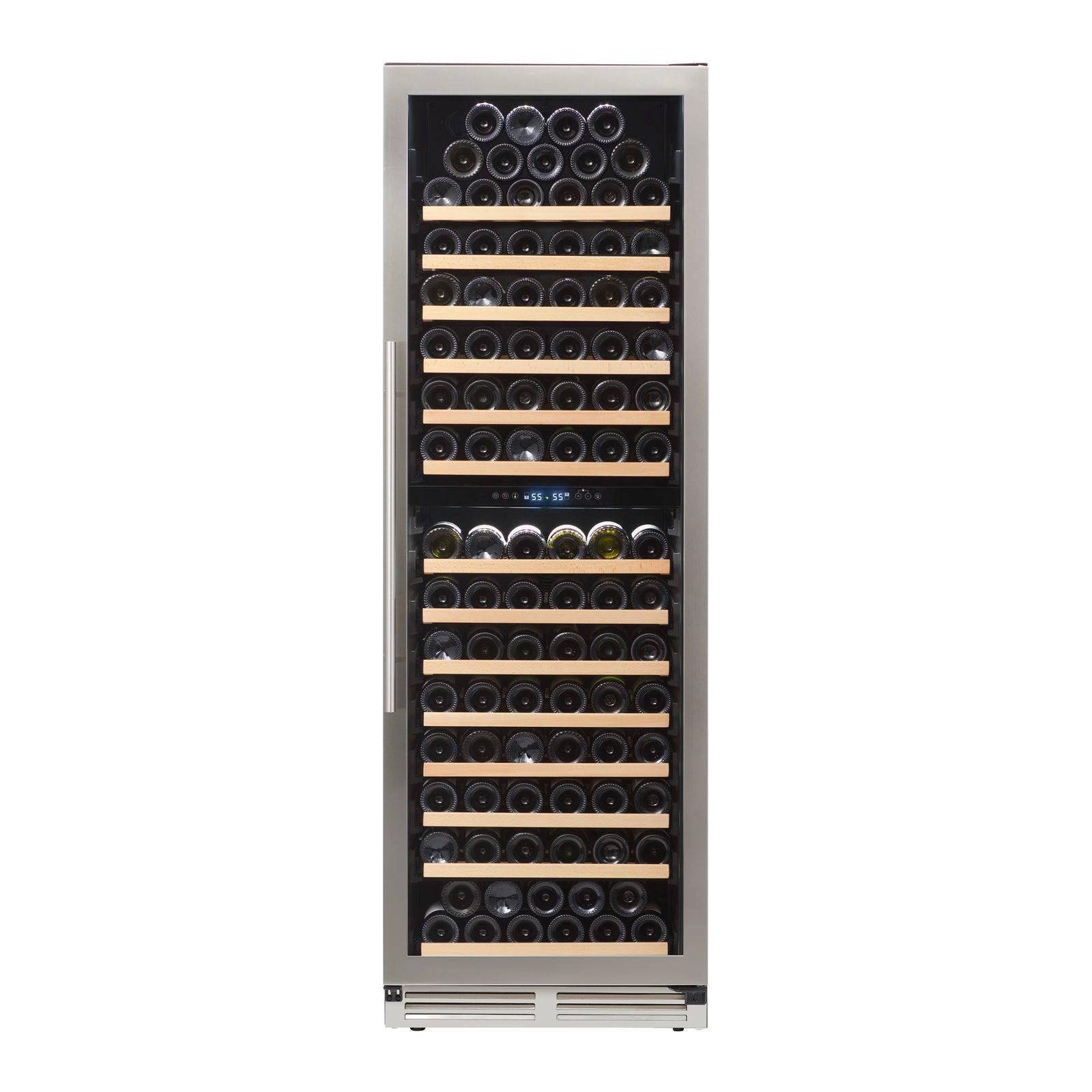 Avanti WCD165DZ3S Avanti 163 Flaschen Designer Series Dual-Zone Weinkühler - Edelstahl / 163 Flaschen