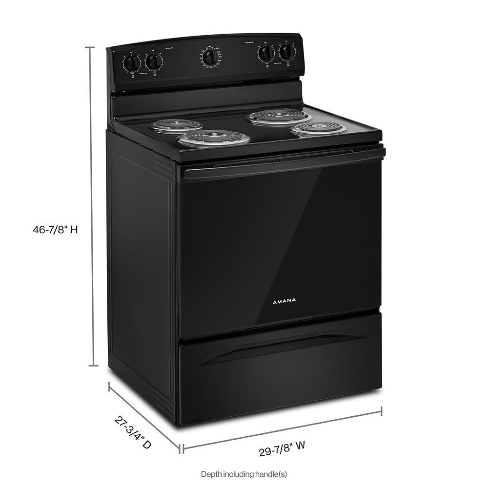 Amana ACR4203MNB Amana® 30-Zoll-Elektroherd mit leicht zu reinigender Glastür