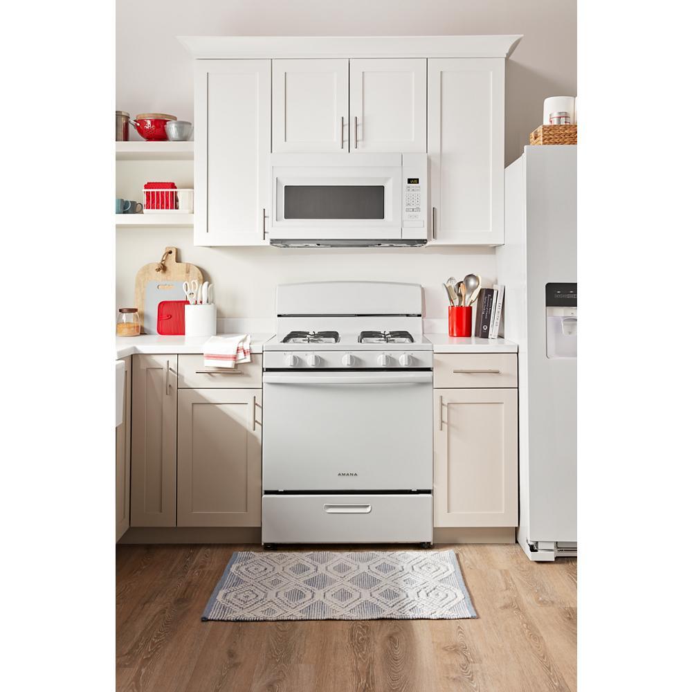 Amana AGR4203MNW Amana® 30-Zoll-Gasherd mit leicht zu reinigender Glastür