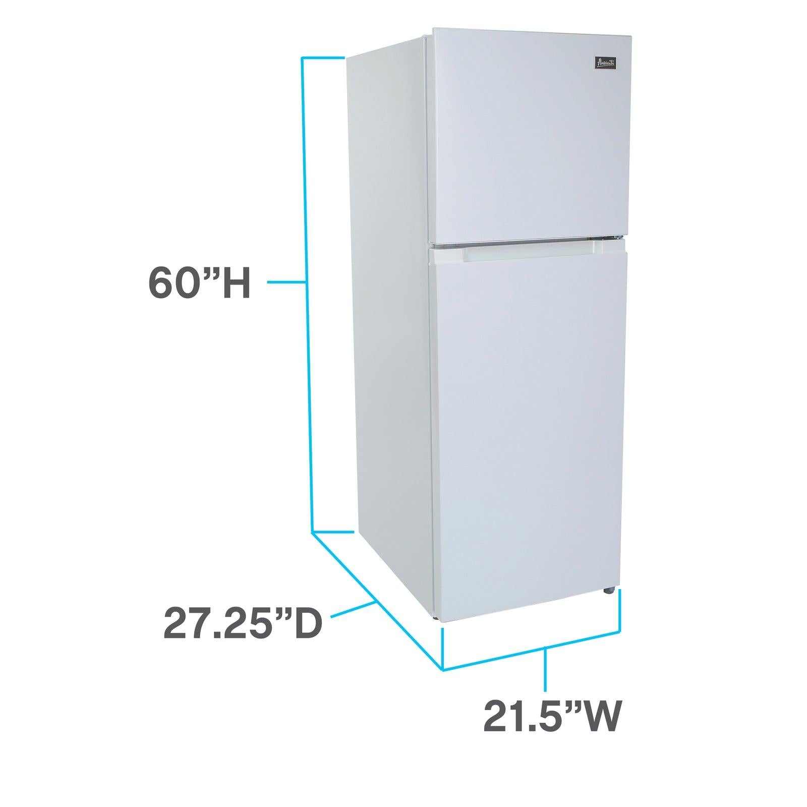 Avanti FF1010D0W Avanti Frostfreier Kühlschrank in Wohnungsgröße, 10,1 Kubikfuß – Weiß / 10,1 Kubikfuß