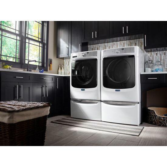 Amana XHPC155XW Wäschesockel mit Chromgriff und Aufbewahrungsschublade, 15,5 Zoll, Weiß