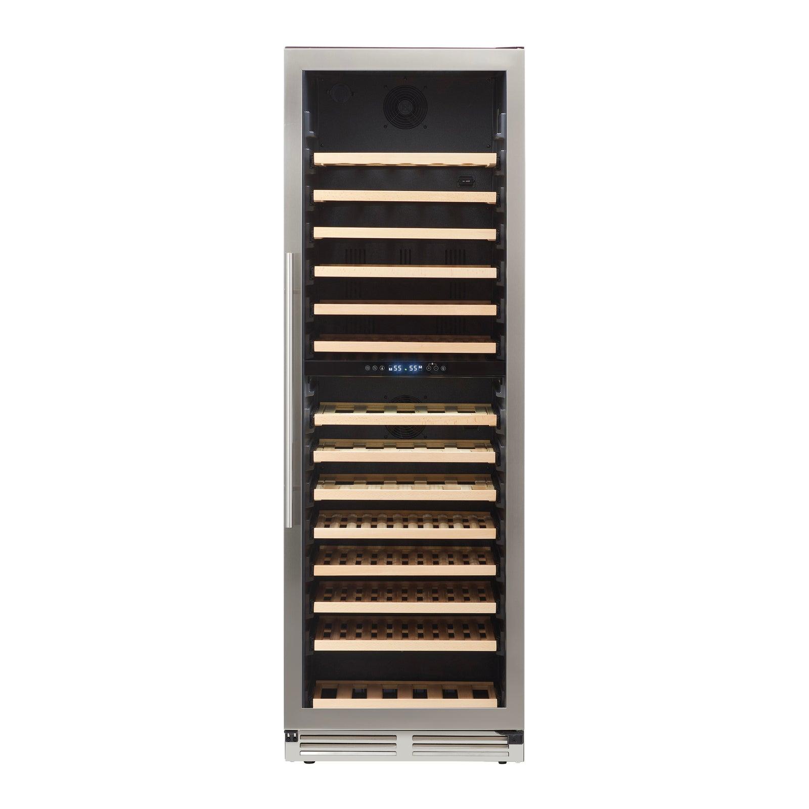 Avanti WCD165DZ3S Avanti 163 Flaschen Designer Series Dual-Zone Weinkühler - Edelstahl / 163 Flaschen