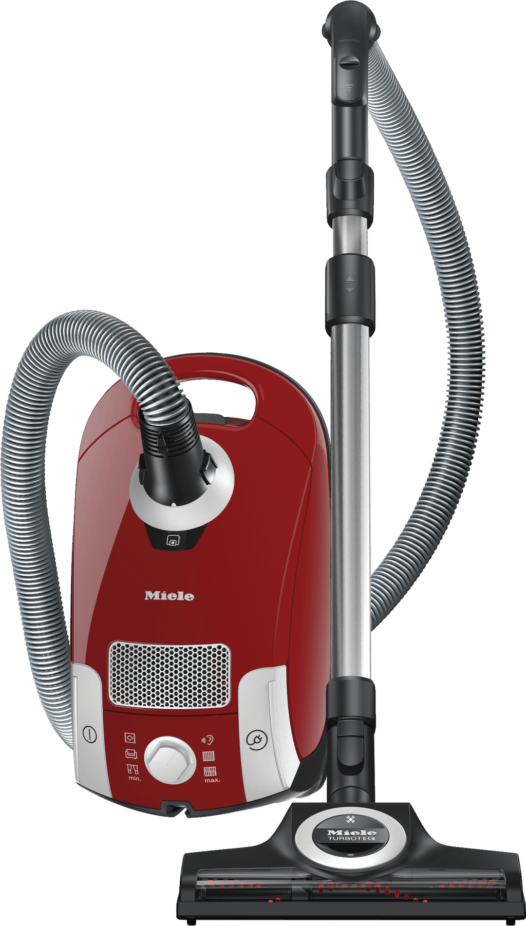 Miele COMPACT C1 HOMECARE POWERLINE SCAO3 MANGO RED Compact C1 Homecare Powerline – Scao3 – Bodenstaubsauger mit Turbobürste für Hartböden und kurz- und mittelflorige Teppiche.