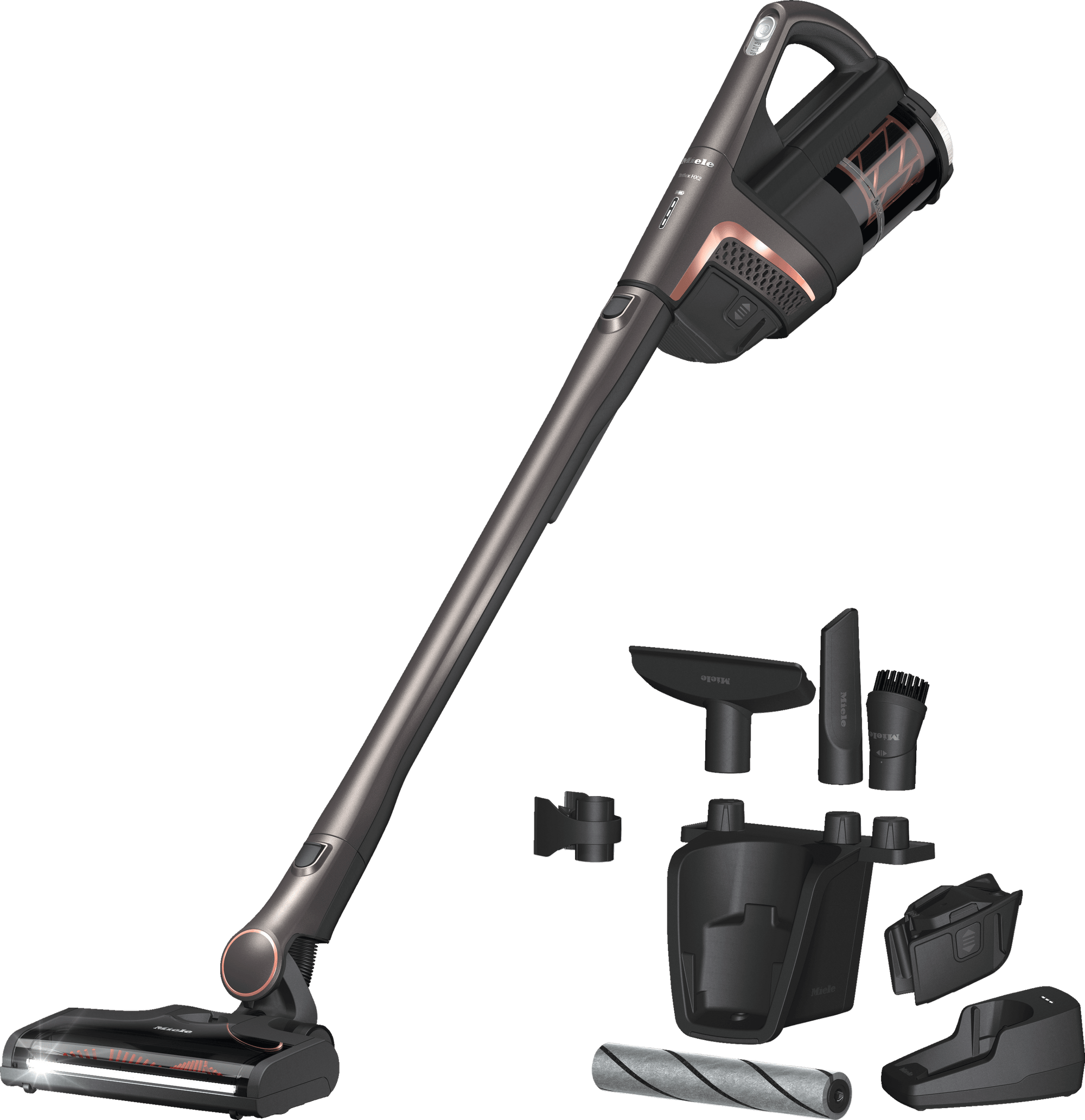 Miele TRIFLEXHX2PROIG Triflex Hx2 Pro – Kabelloser Stabstaubsauger Konstant hohe Saugleistung Bis zu 60+60 Min Laufzeit LED-Licht