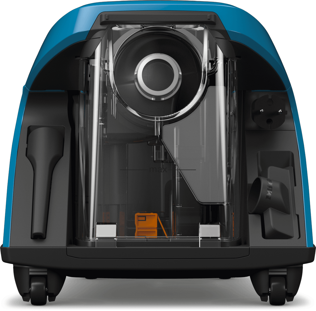 Miele BLIZZARDCX1TURBOTEAMPOWERLINETB Blizzard Cx1 Turboteam Powerline Tech Blue – beutelloser Bodenstaubsauger mit Turbobürste – Ideal für Tierliebhaber.