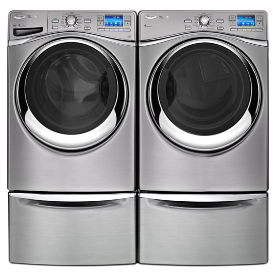 Amana XHPC155YC 15.5 Sockel für Frontlader-Waschmaschine und -Trockner mit Stauraum – Chrom