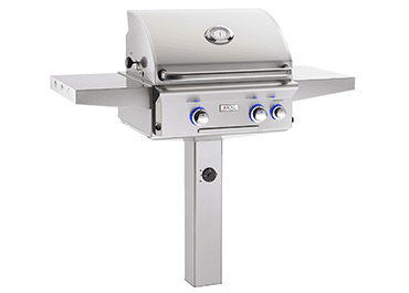 Amerikanischer Outdoor-Grill 24NGL00SP Kochfläche 432 Quadratzoll Post-Modell-Grill ohne Rosserie