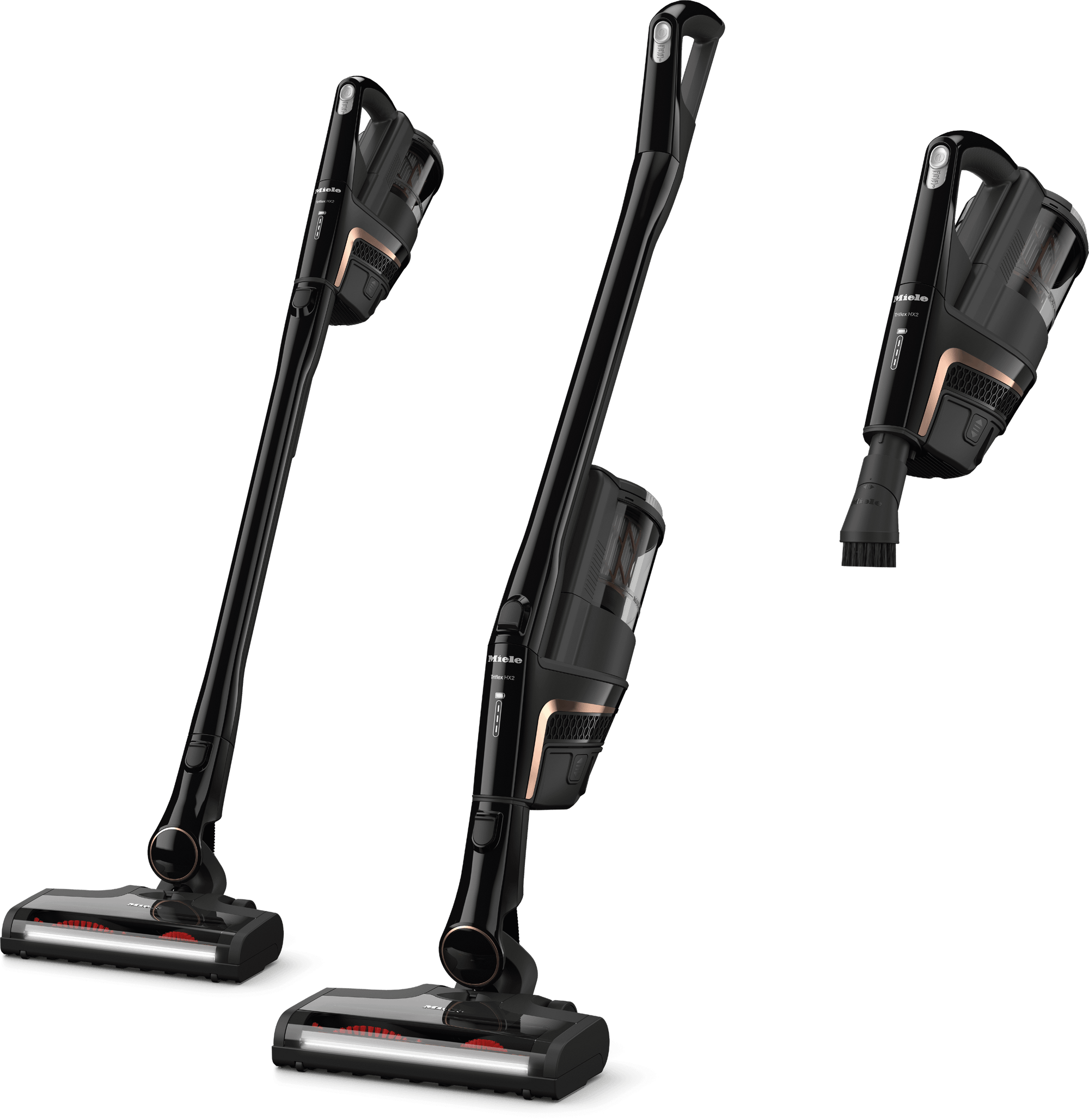 Miele TRIFLEX HX2 CAT &amp; DOG OBSIDIANSCHWARZ Triflex Hx2 Cat &amp; Dog - Kabelloser Stabstaubsauger Konstant hohe Saugleistung 60 Min Laufzeit Inkl. Tierhaarbürste