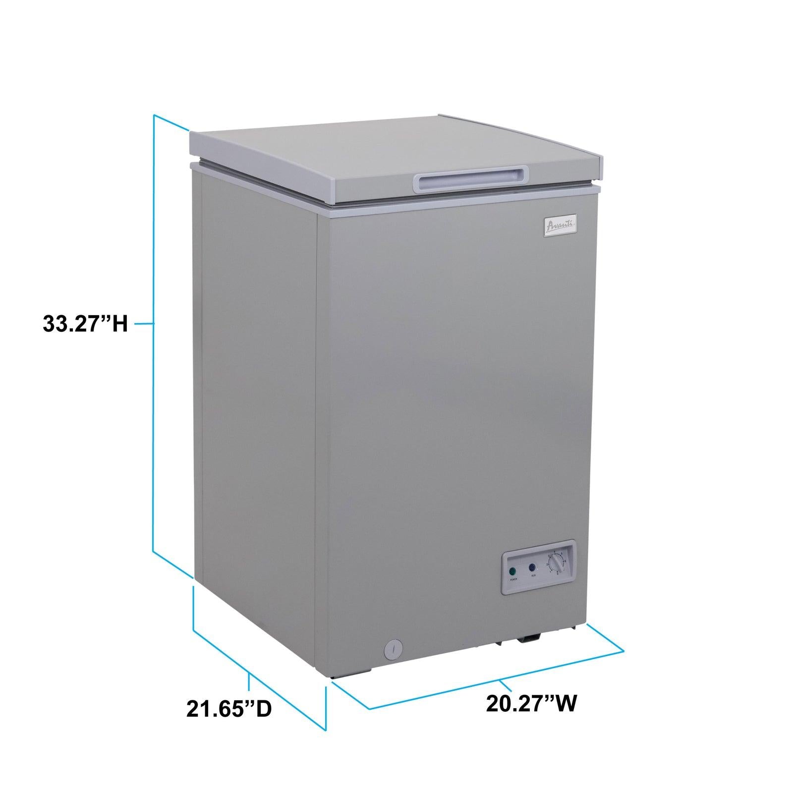 Avanti CF35F2G Avanti Garagenfertige Gefriertruhe – Platin / 3,5 Kubikfuß