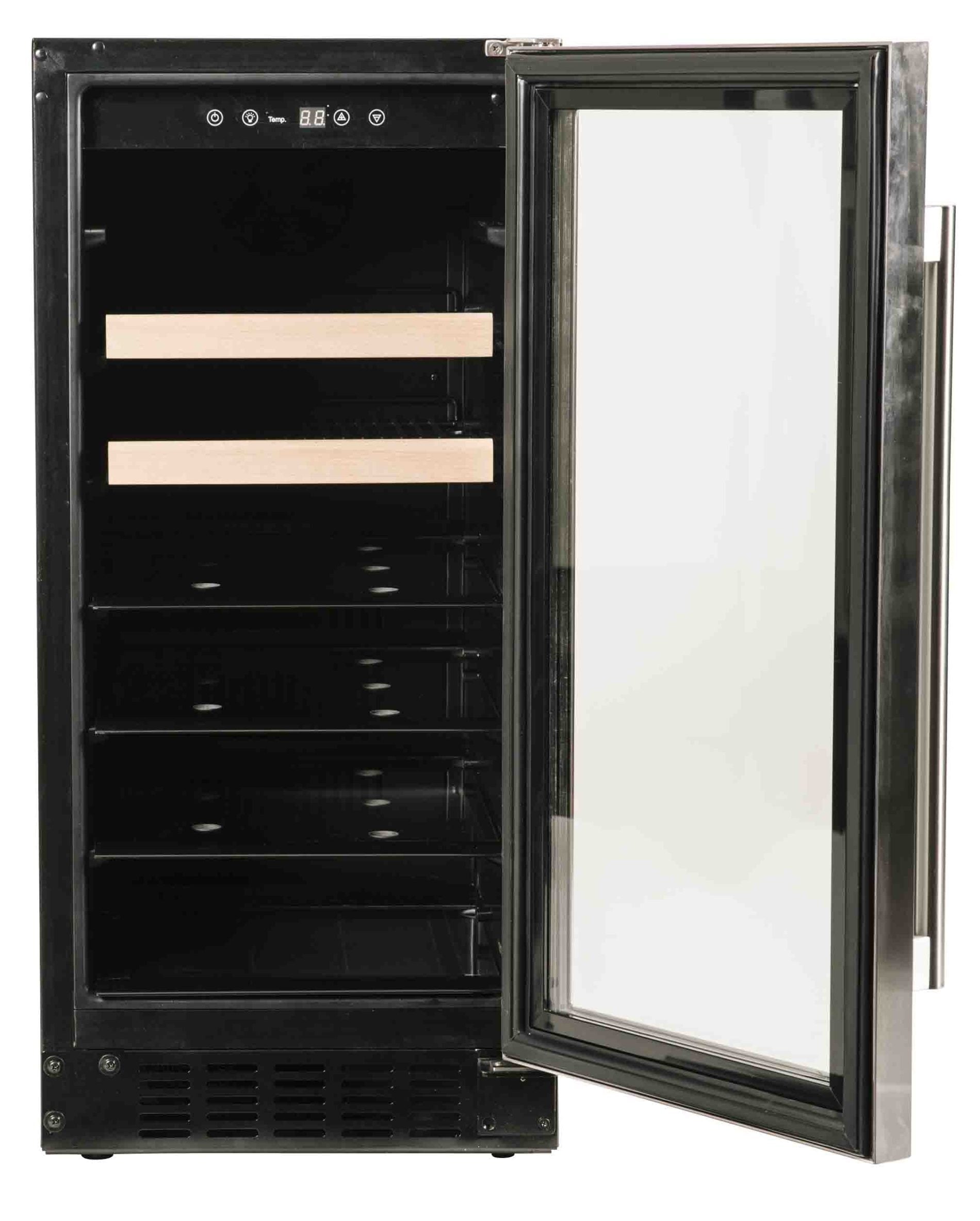 Azure Home Products A115BEVS Getränkecenter 1.0 - 15 Glastür mit Edelstahl