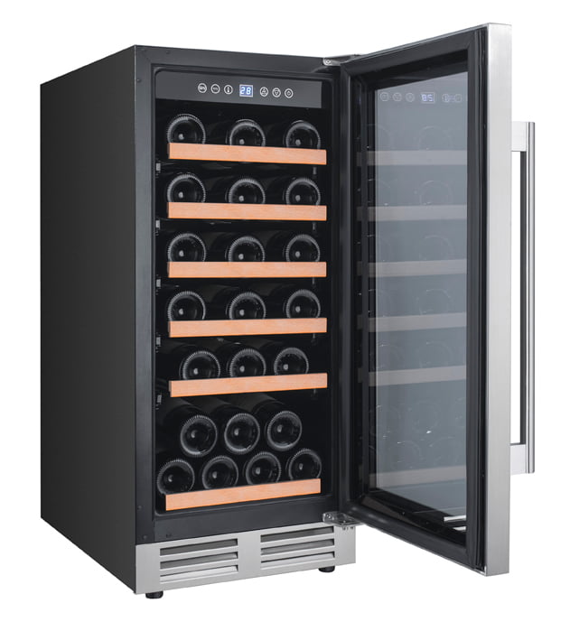 Avanti WCF281E3SS Weinkühler der Designer-Serie für 28 Flaschen mit nahtloser Tür