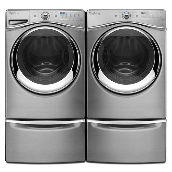 Amana XHPC155YC 15.5 Sockel für Frontlader-Waschmaschine und -Trockner mit Stauraum – Chrom