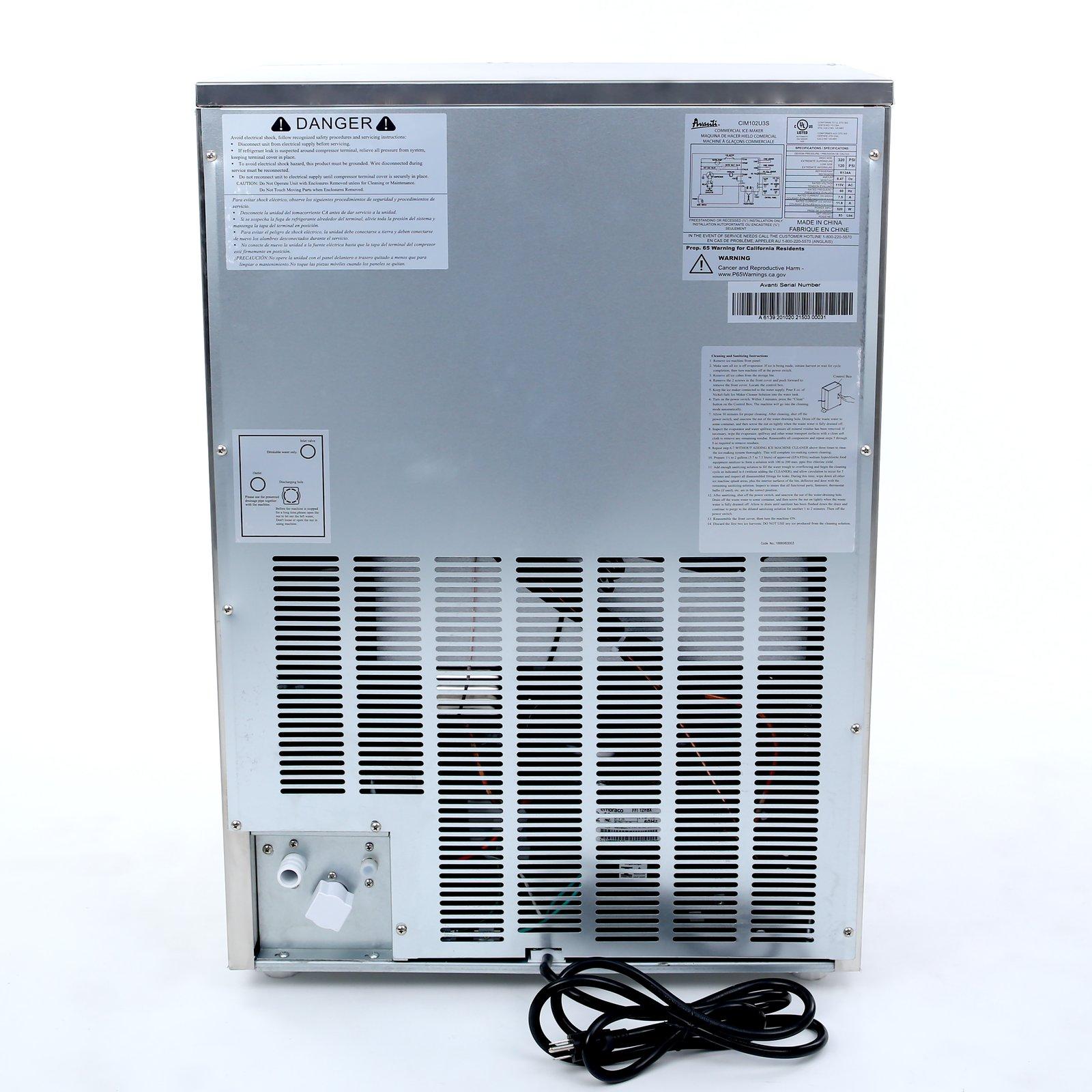 Avanti CIM102U3S Gewerblicher Eisbereiter