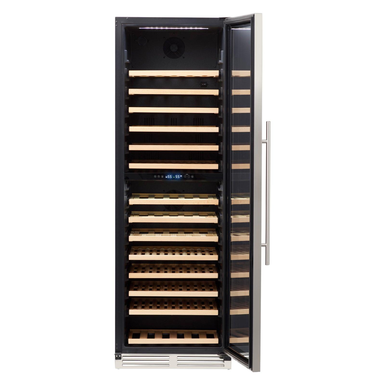 Avanti WCD165DZ3S Avanti 163 Flaschen Designer Series Dual-Zone Weinkühler - Edelstahl / 163 Flaschen