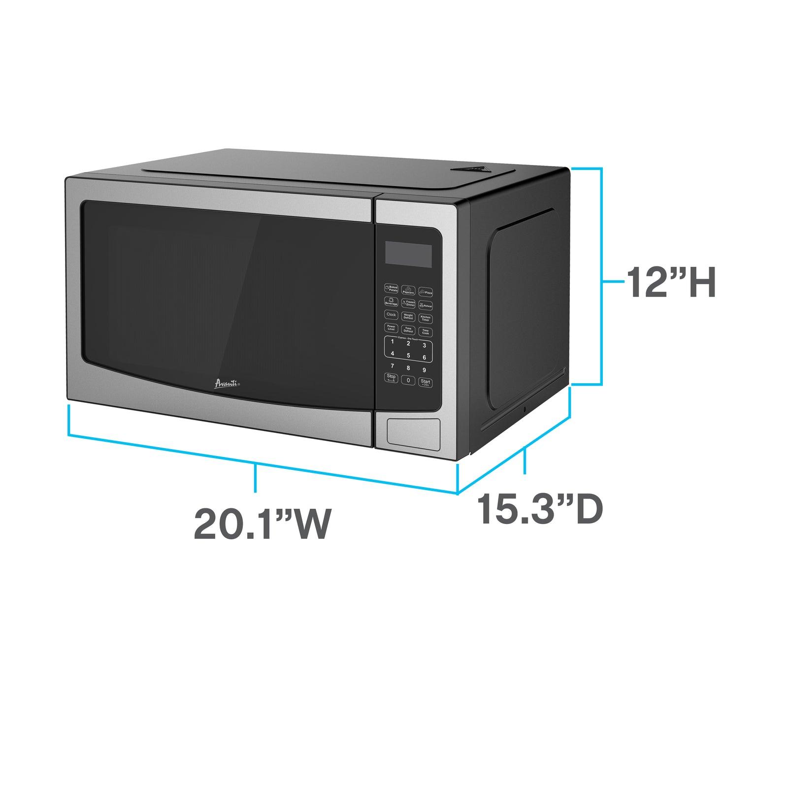 Avanti MT115V1B Avanti Mikrowellenherd, 1,1 Kubikfuß Fassungsvermögen – Schwarz / 1,1 Kubikfuß
