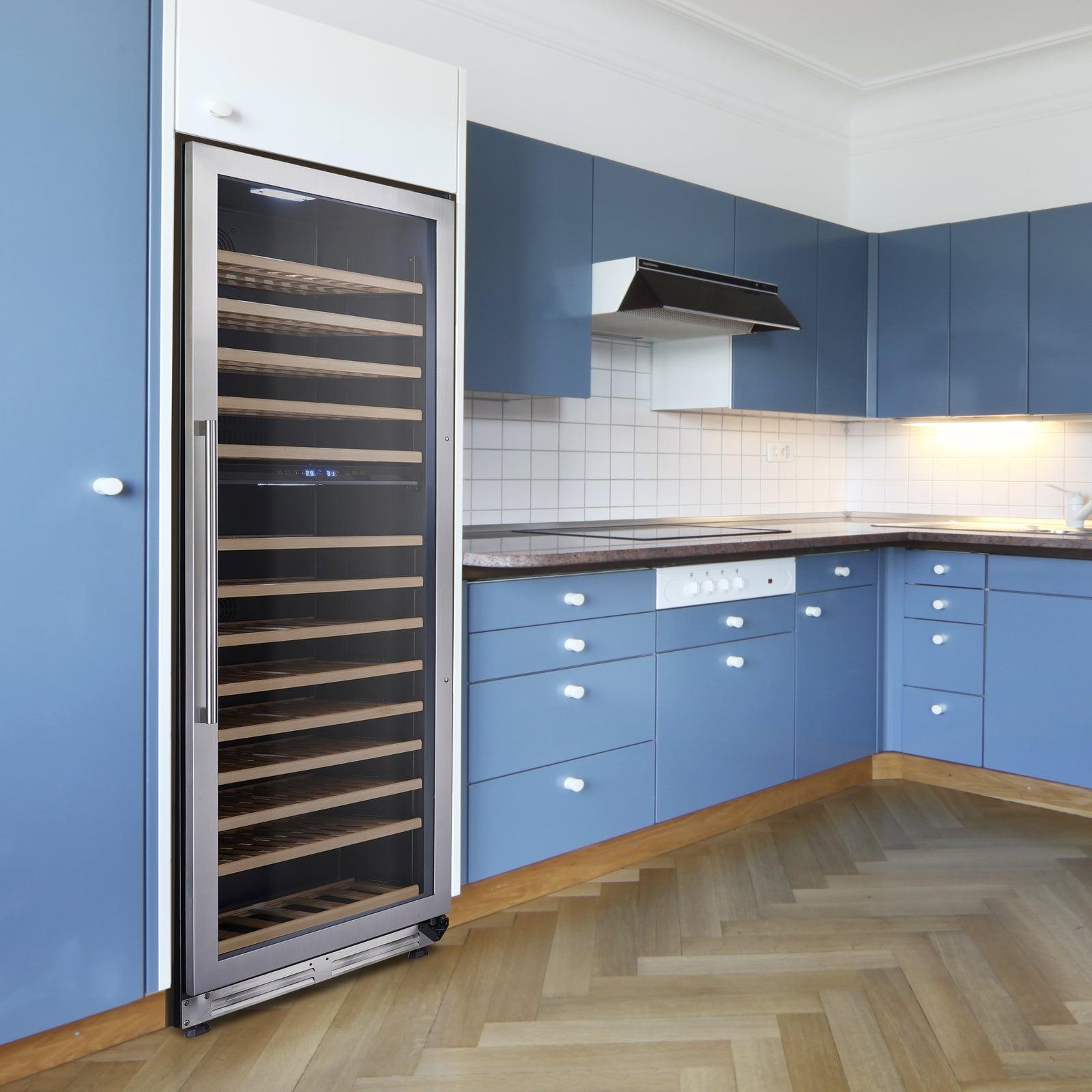 Avanti WCD165DZ3S Avanti 163 Flaschen Designer Series Dual-Zone Weinkühler - Edelstahl / 163 Flaschen