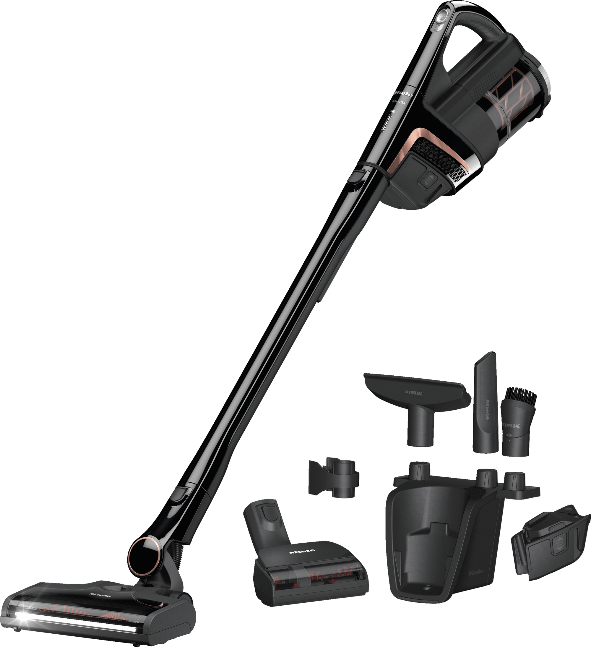 Miele TRIFLEX HX2 RUNNER OBSIDIANSCHWARZ Triflex Hx2 Runner - Kabelloser Stabstaubsauger Konstant hohe Saugleistung Bis zu 60+60 Min Laufzeit Automatische Bodenerkennung