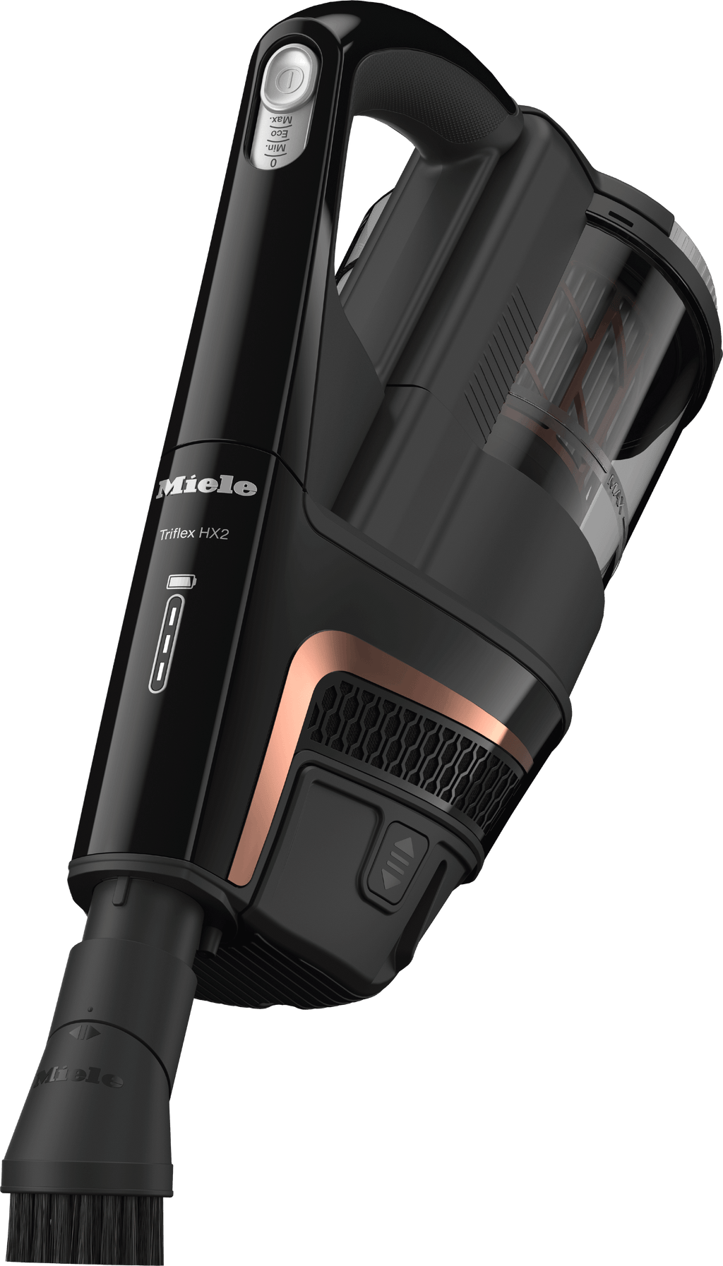 Miele TRIFLEX HX2 CAT &amp; DOG OBSIDIANSCHWARZ Triflex Hx2 Cat &amp; Dog - Kabelloser Stabstaubsauger Konstant hohe Saugleistung 60 Min Laufzeit Inkl. Tierhaarbürste