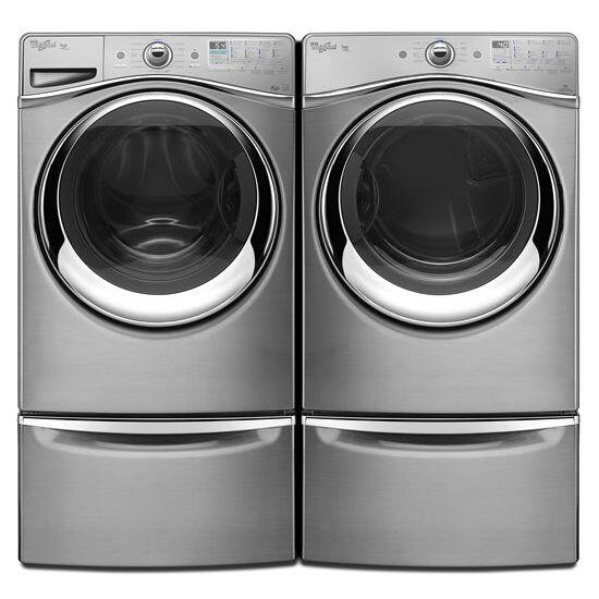 Amana XHPC155YC 15.5 Sockel für Frontlader-Waschmaschine und -Trockner mit Stauraum – Chrom