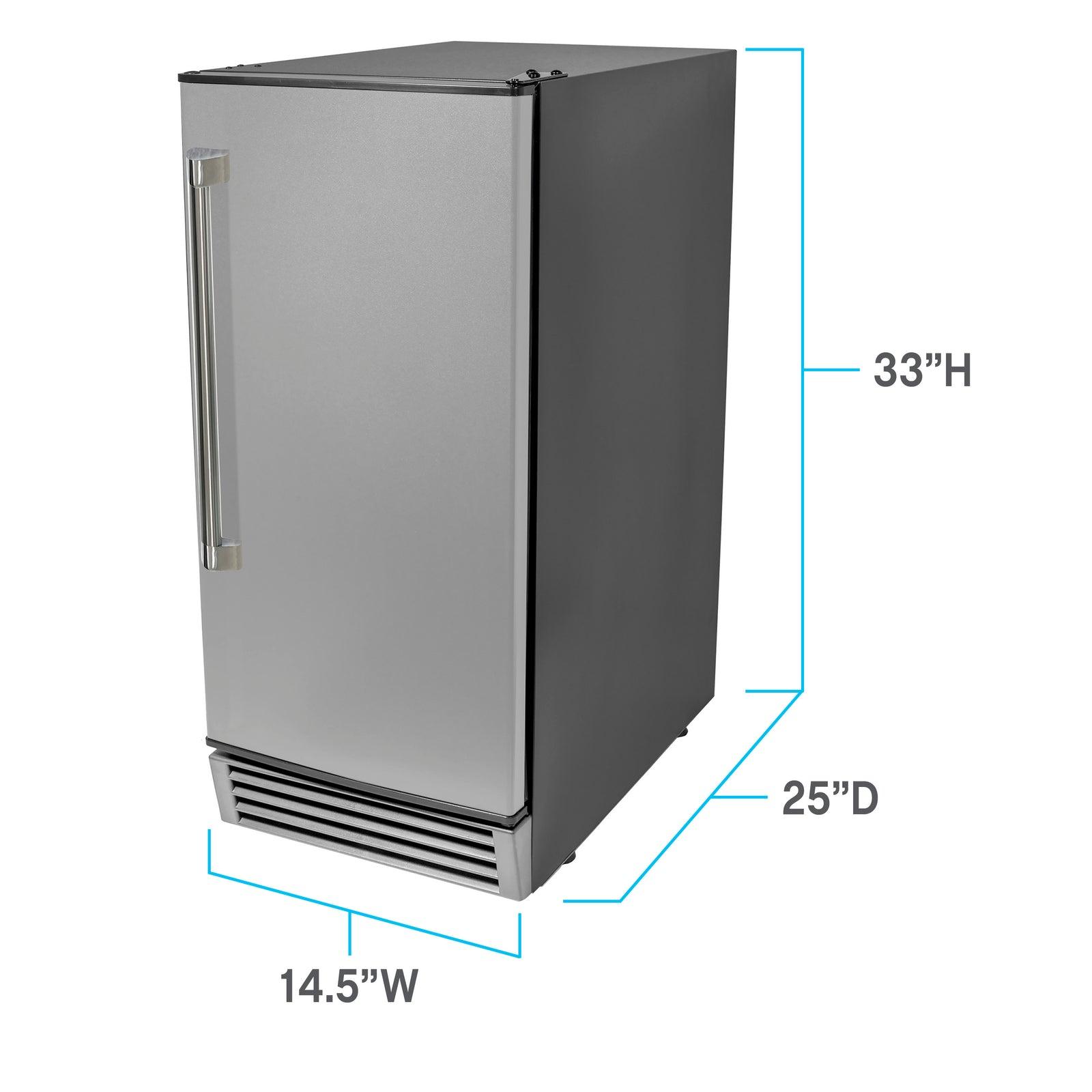 Avanti IME49U3SIS Avanti Elite Eingebauter oder freistehender Eisbereiter, 15 - Edelstahl / 49 Pfund