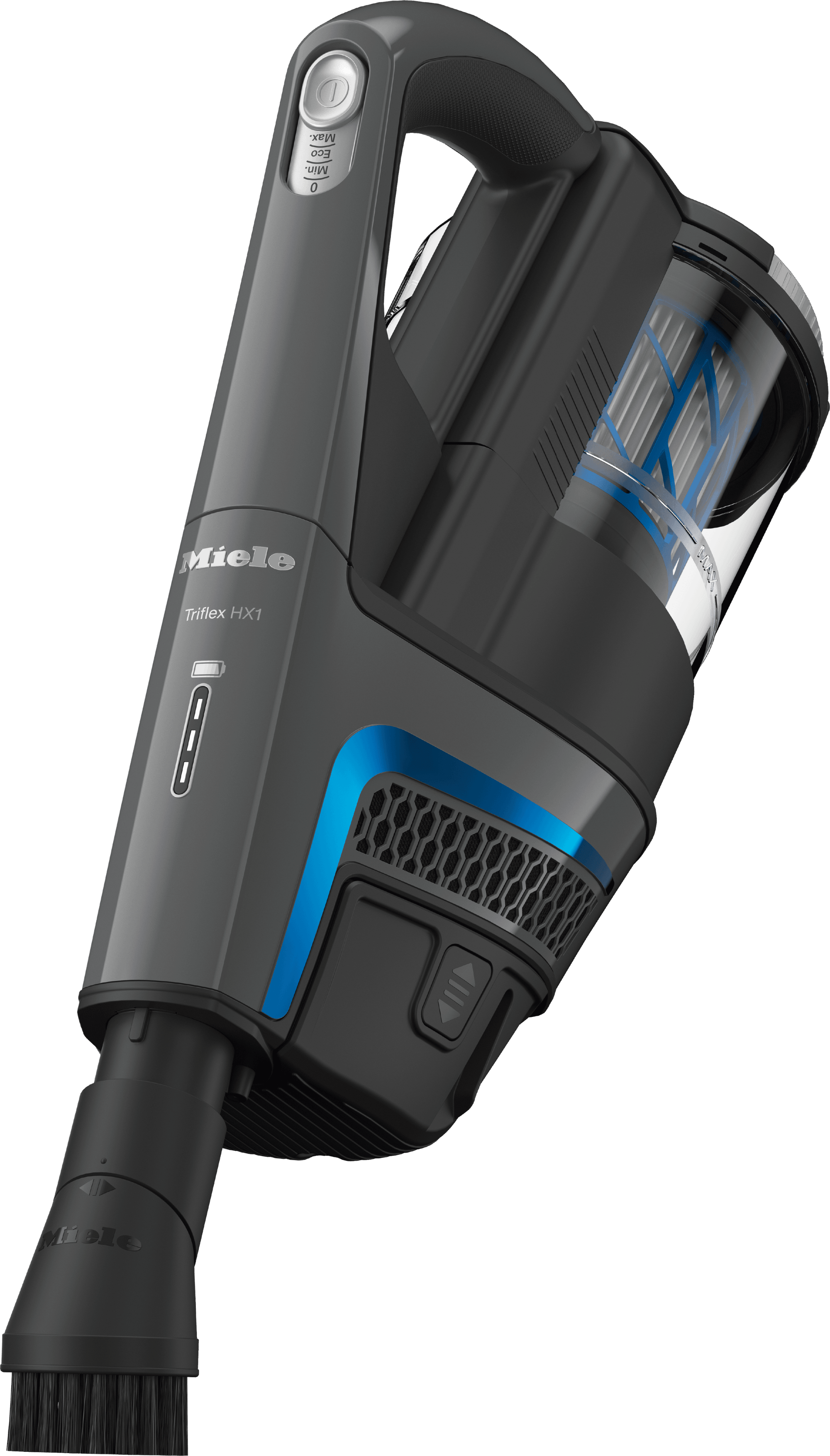 Miele TRIFLEXHX1FACELIFTGG Triflex Hx1 Facelift – Kabelloser Stabstaubsauger Triflex Hx1 mit 3-in-1-Design für außergewöhnliche Flexibilität