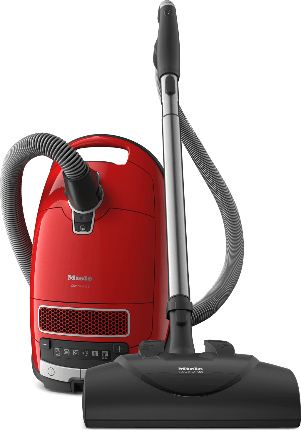 Miele COMPLETE C3 HOMECARE POWERLINE SGPE0 MANGO ROT Complete C3 Homecare+ Powerline - Sgpe0 - Bodenstaubsauger mit Griffsteuerung und Elektrobürste für höchste Ansprüche.