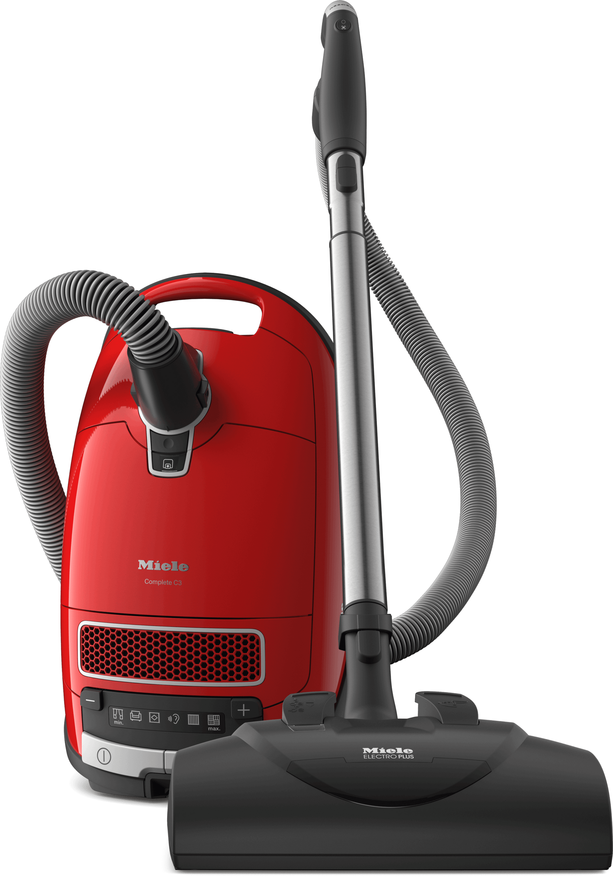 Miele COMPLETE C3 HOMECARE POWERLINE SGPE0 MANGO ROT Complete C3 Homecare+ Powerline - Sgpe0 - Bodenstaubsauger mit Griffsteuerung und Elektrobürste für höchste Ansprüche.