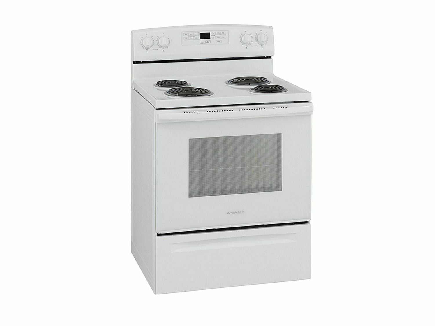Amana ACR4503SFW 30-Zoll-Elektroherd mit Selbstreinigungsoption – Weiß