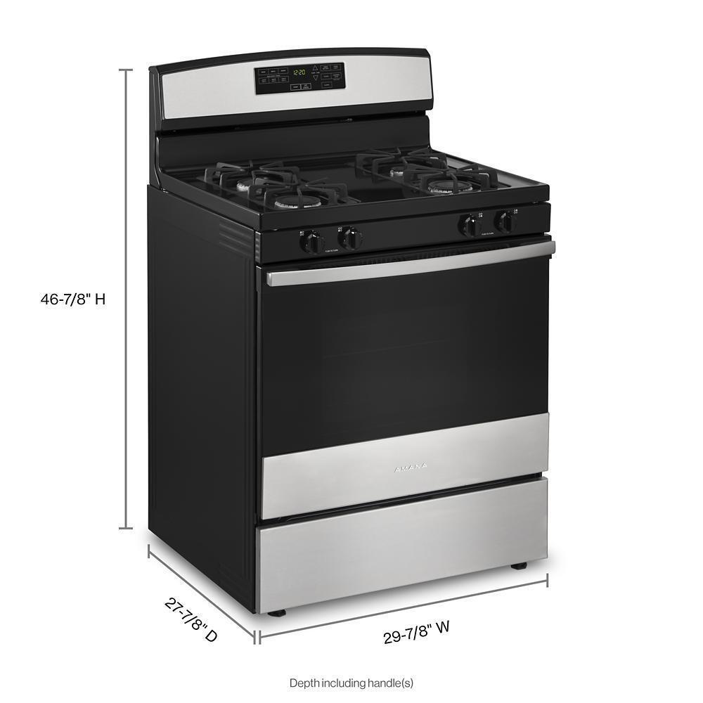 Amana AGR6603SMS 30-Zoll-Gasherd mit Selbstreinigungsoption