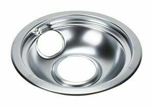 Amana W10196406RW Tropfschale für Elektroherdbrenner, rund, Chrom, Grau