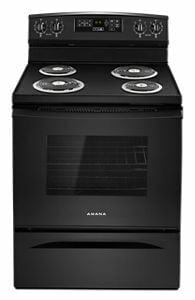 Amana ACR4503SFB 30-Zoll-Elektroherd mit Selbstreinigungsoption – Schwarz