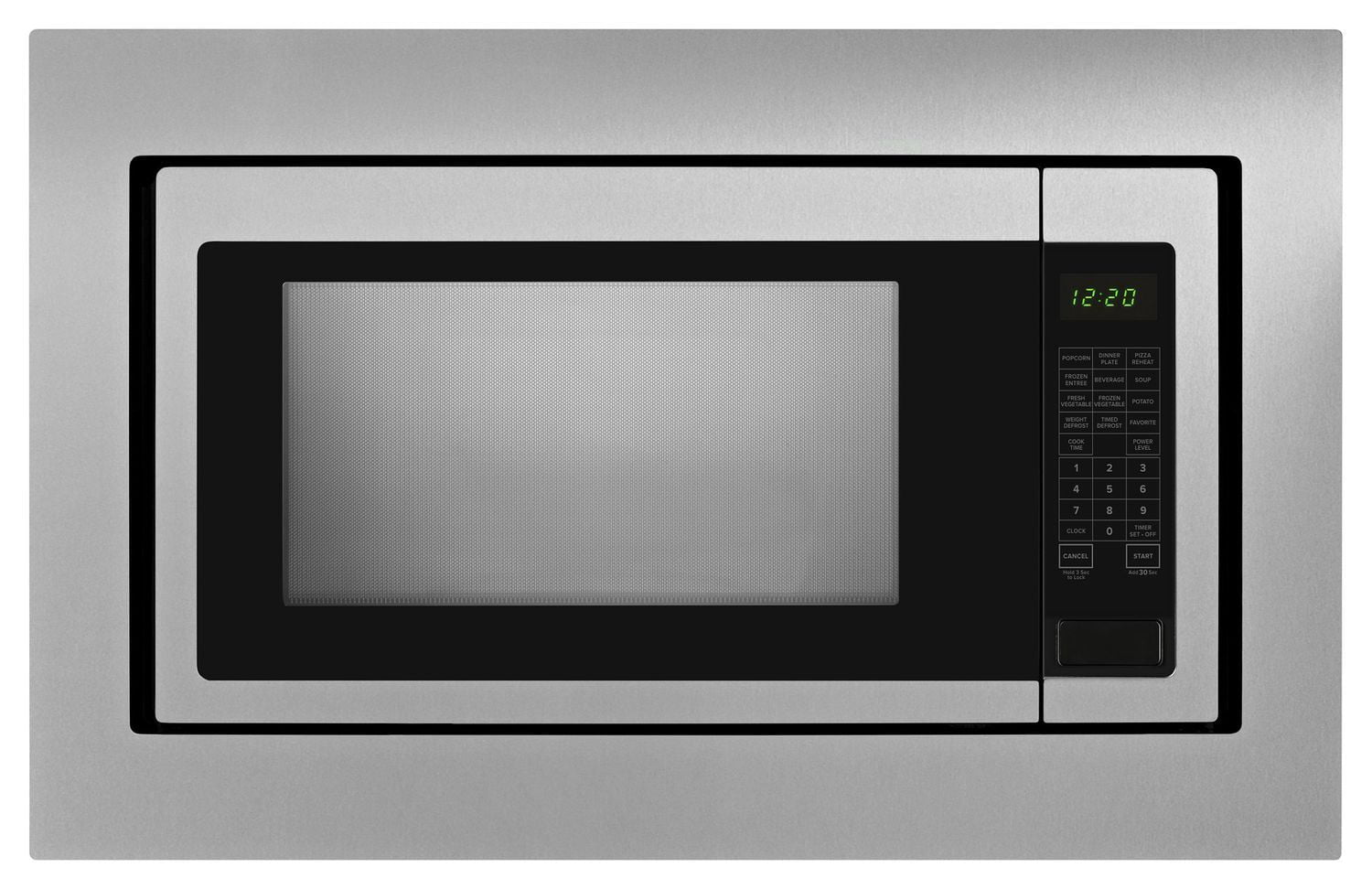 Amana AMC4322GS 2,2 Kubikfuß Tischmikrowelle mit 30-Sekunden-Nachheizfunktion, Schwarz auf Edelstahl