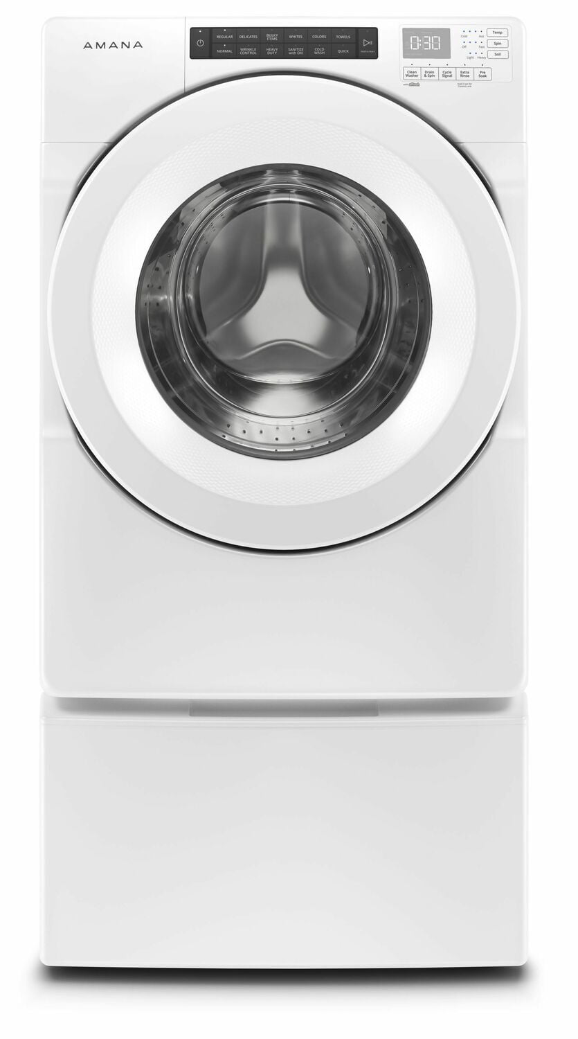 Amana NFW5800HW Frontlader-Waschmaschine mit großem Fassungsvermögen, 4,3 Kubikfuß, Weiß