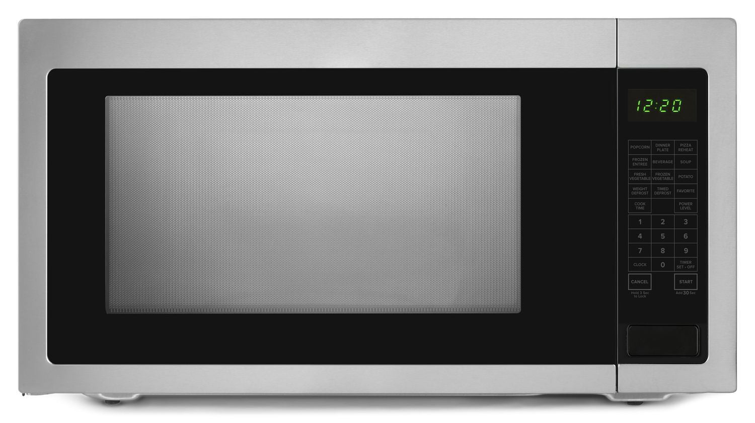 Amana AMC4322GS 2,2 Kubikfuß Tischmikrowelle mit 30-Sekunden-Nachheizfunktion, Schwarz auf Edelstahl