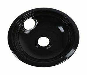 Amana W10290350RW Tropfschale für Elektroherdbrenner, rund, Schwarz