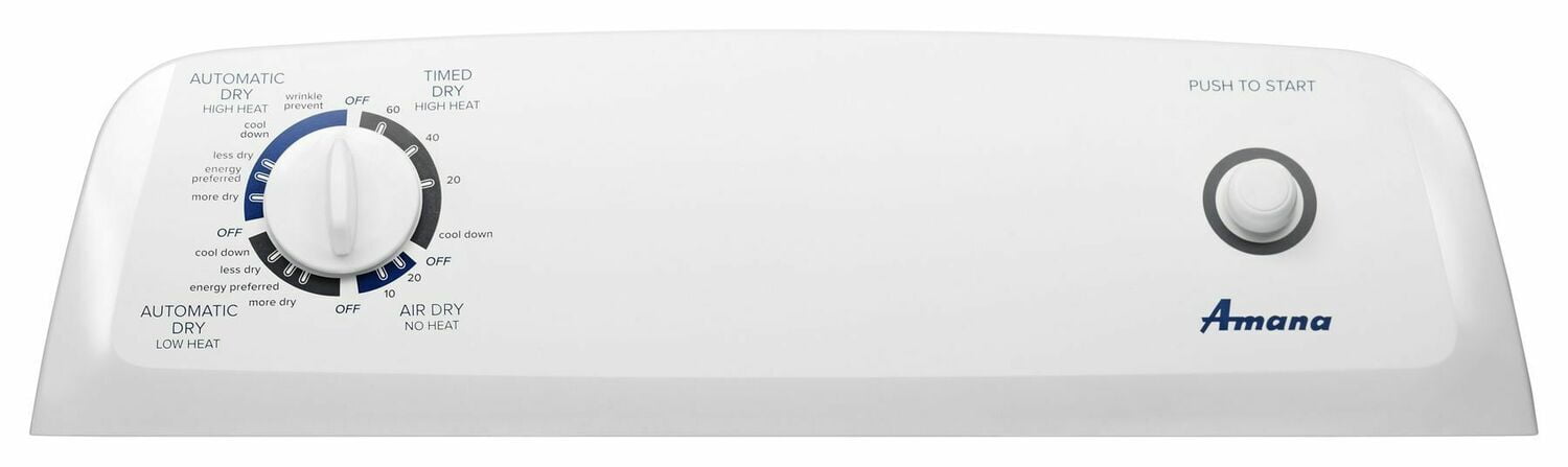 Amana NED4655EW Elektrischer Trockner (6,5 Kubikfuß, mit Knitterschutz-Option) – Weiß