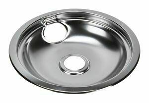 Amana W10196405RW Tropfschale für Elektroherd, rund, für Brenner, Chrom – Grau