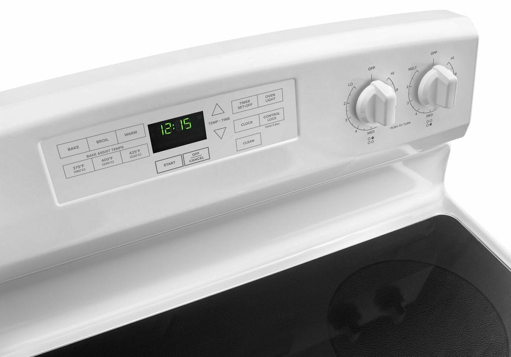 Amana AER6603SFW 30-Zoll-Elektroherd mit Selbstreinigungsoption – Weiß
