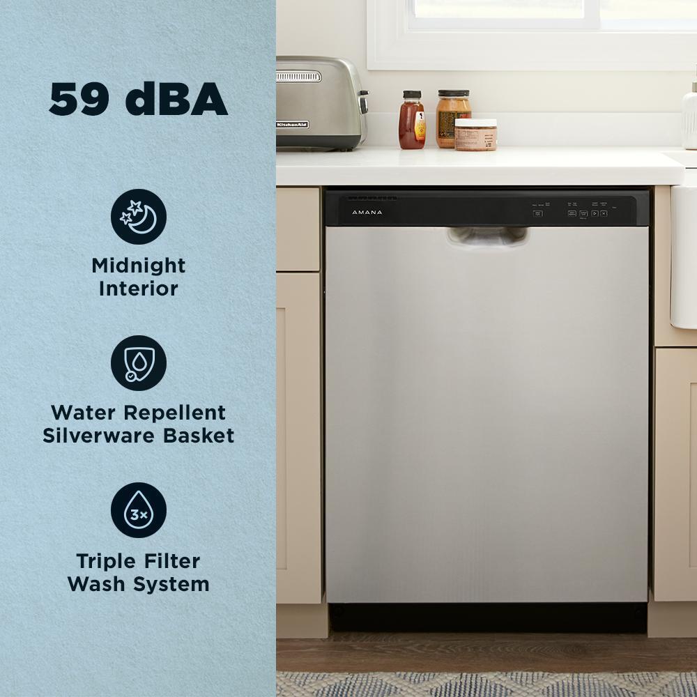 Amana ADFS2524RS Amana® Geschirrspüler mit Mitternachtsinnenraum