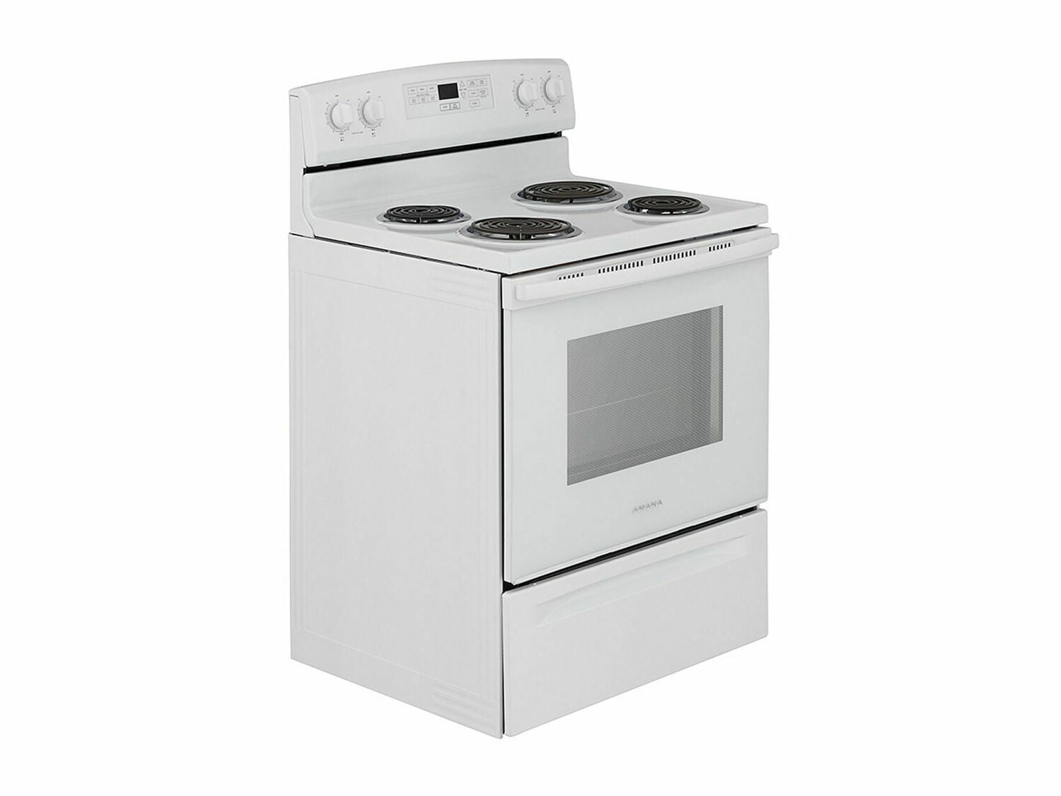Amana ACR4503SFW 30-Zoll-Elektroherd mit Selbstreinigungsoption – Weiß