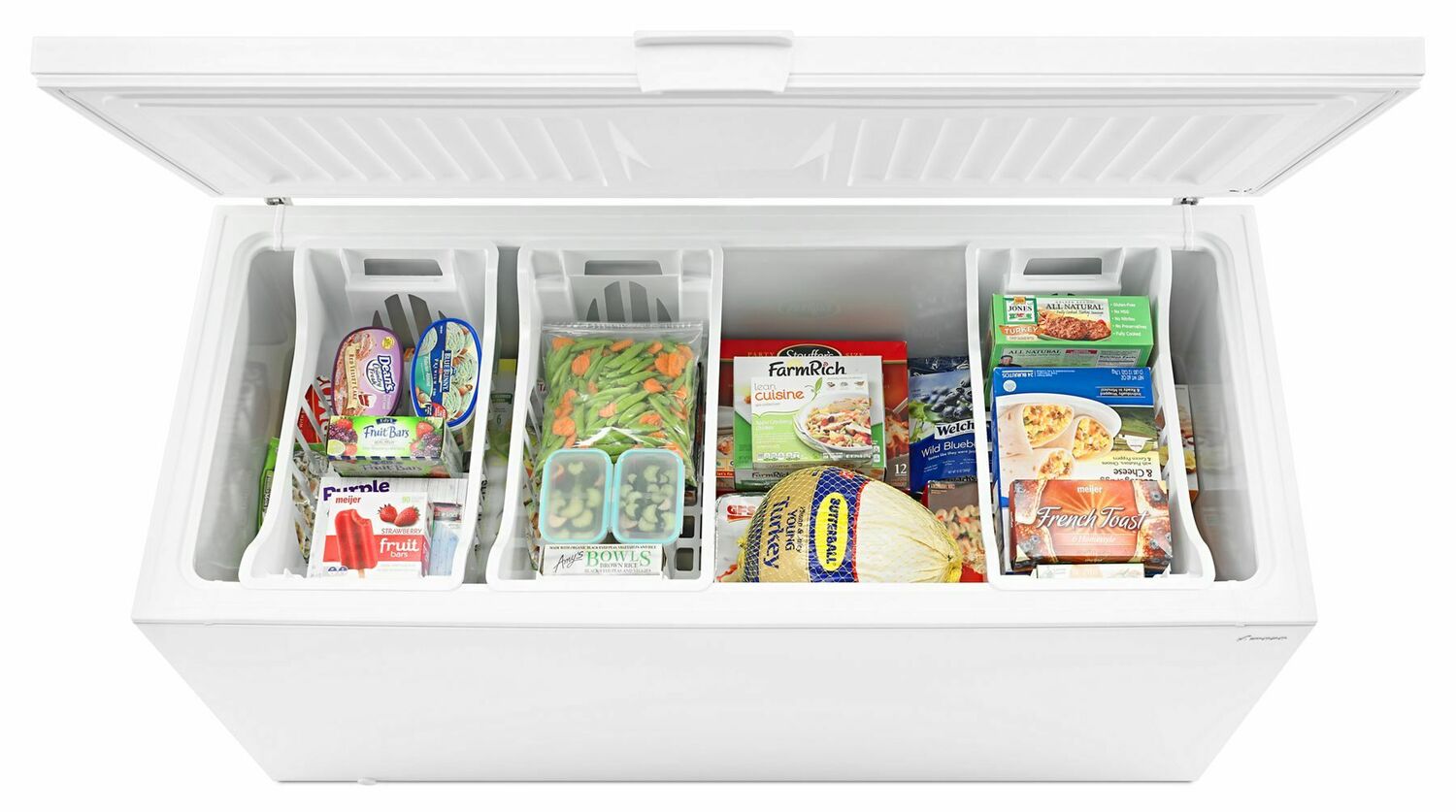 Amana AZC31T15DW Gefriertruhe mit 2 Körben, 15 Kubikfuß, Weiß