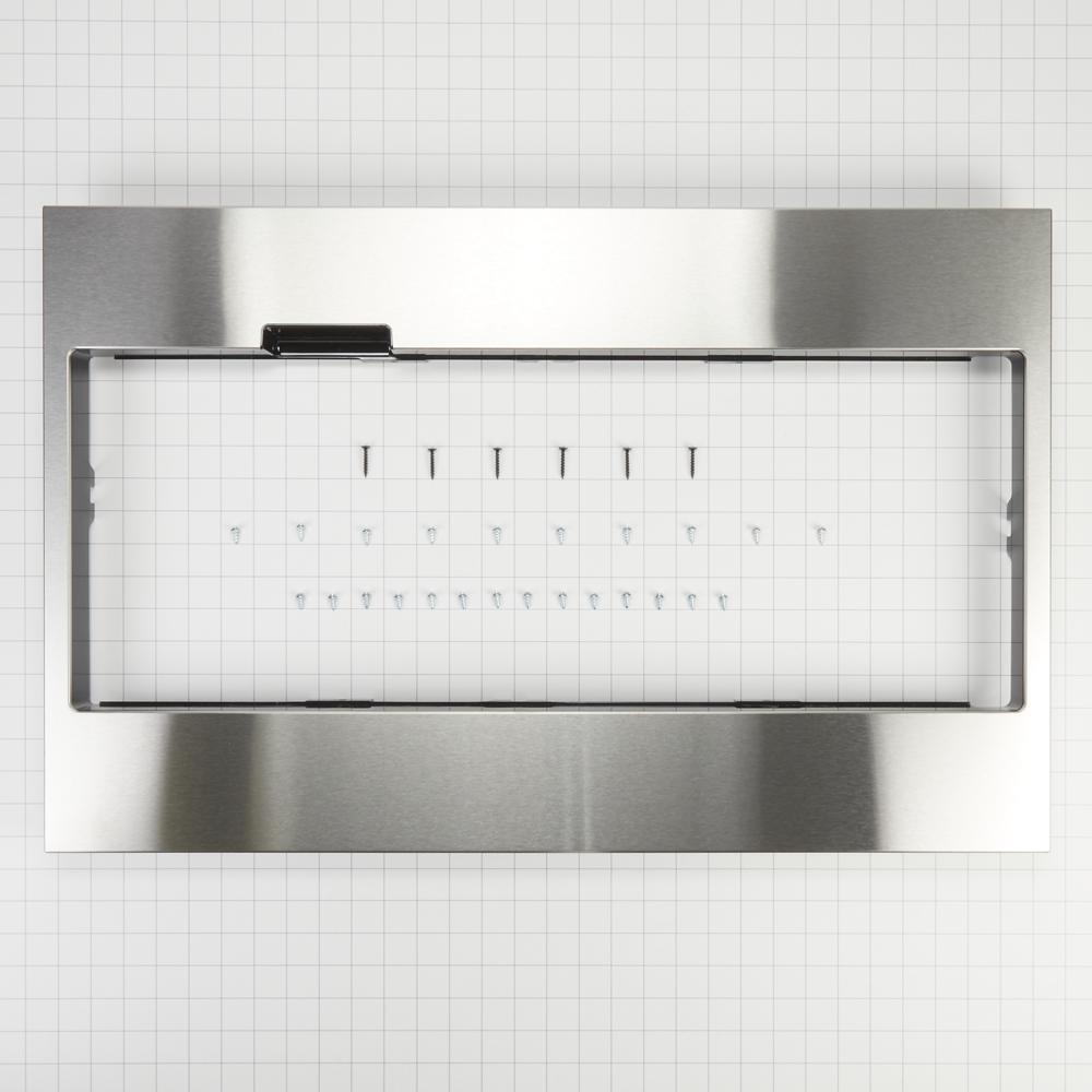 Amana W11451313 Einbau-Mikrowelle mit niedrigem Profil, Standard-Verkleidungsset mit Taschengriff, Edelstahl