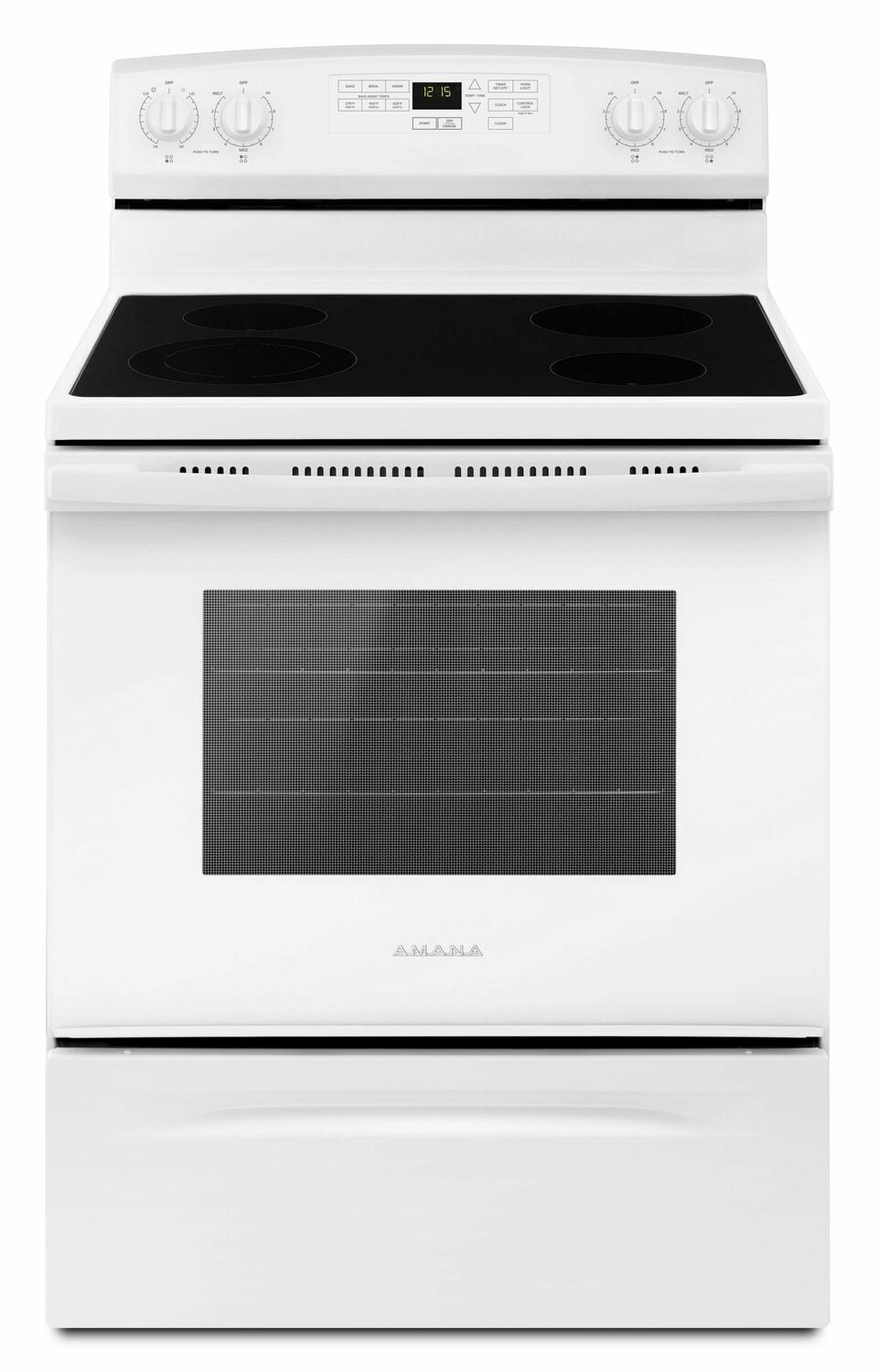 Amana AER6603SFW 30-Zoll-Elektroherd mit Selbstreinigungsoption – Weiß