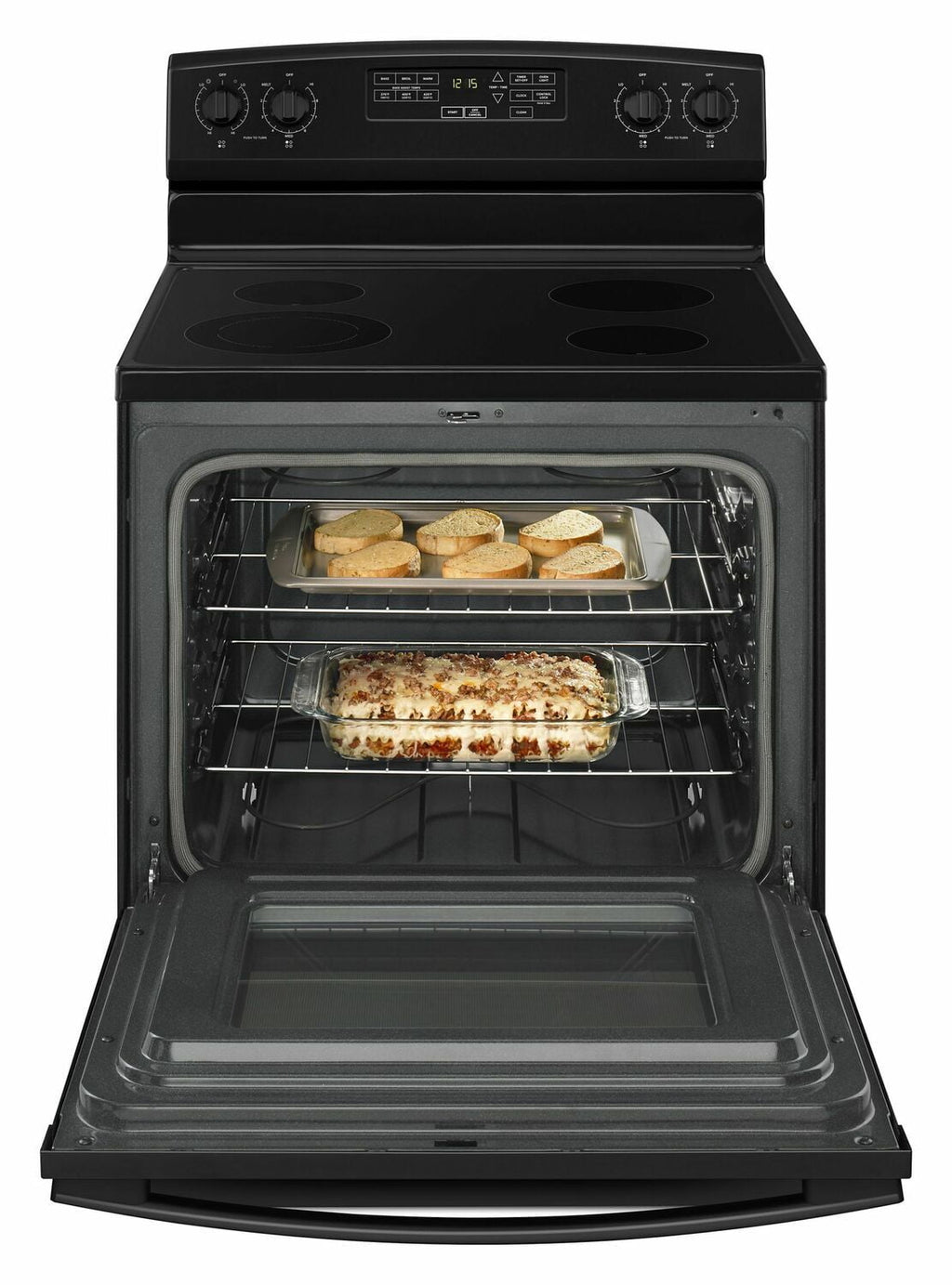 Amana AER6603SFB 30-Zoll-Elektroherd mit Selbstreinigungsoption – Schwarz