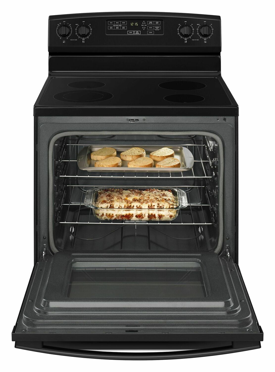 Amana AER6603SFB 30-Zoll-Elektroherd mit Selbstreinigungsoption – Schwarz